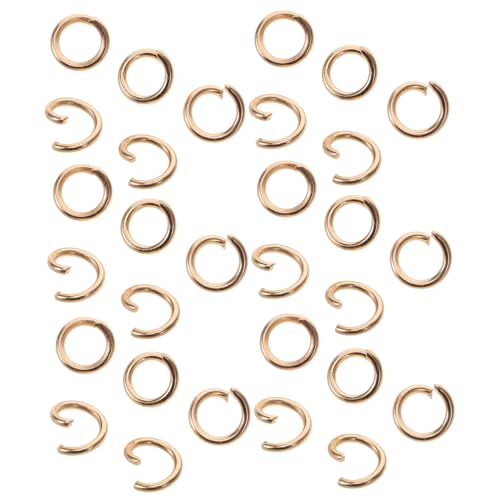 Housoutil 30 Stück Kettenglied Verriegelungsverbindungsanschlüsse Kettenverbindungsglied Geteilte Ringe Kette Biegering Mehrzweck-biegeringe Ringverschluss Aus Metall Sprungring Golden Eisen von Housoutil