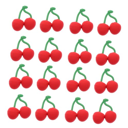 Housoutil 30 Stück Kirsch-radiergummi Winziges Essen Schreibtisch Haustiere Für Klassenzimmer Kirschform Lustige Radiergummis Für in Großen Mengen Apfelgummis Mini-obst Rot von Housoutil