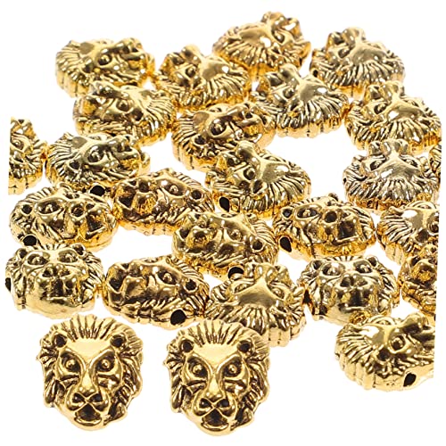 Housoutil 30 Stück Lion Spacer Perlen Legierung Vintage Abstandshalter für Diy Schmuck Einzigartige Löwenform für Armbänder und Haarschmuck von Housoutil