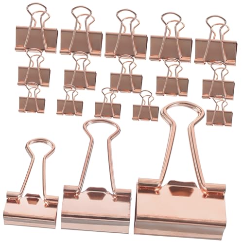 Housoutil 30 Stück Metall Büroklammern Kleine Binder Clips Multifunktionale Clips für Dokumente Notizen für Büroorganisation von Housoutil