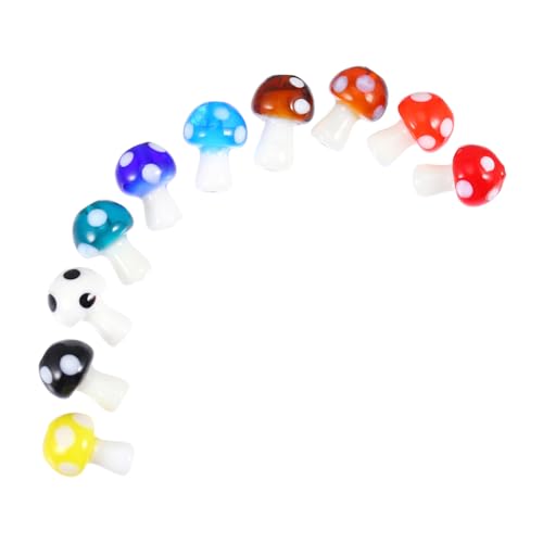 Housoutil 30 Stück Mischfarbige Pilzperlen Kreative DIY Bastelperlen für Armbänder und Ohrringe Hochwertige Lose Glasperlen für Schmuckherstellung für Handarbeiten von Housoutil