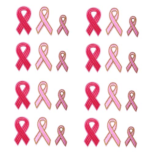 Housoutil 30 Stück Rosa Band-stoff-aufkleber Gestickte Aufnäher Flicken Für Kleidung Herstellung Lustige Patches Nähen Bestickt Stickerei Süßer Fleck Flecken Schleife Dekorative Patches von Housoutil