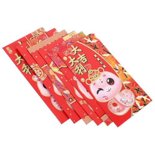 Housoutil 30 Stück Rote Umschlagtasche „Year of the Snake“. Umschlag für das Schlangenjahr roter umschlag neujahr Chinesisches Neujahr rotes Umschläge Geldhalter für Hochzeitskarten Papier von Housoutil