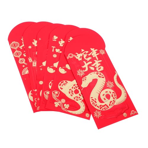 Housoutil 30 Stück Roter Umschlag mit Heißprägung Schlange China Neujahrsumschläge gefaltet Party Gelegenheit rote umschläge chinesisch Neujahrsdekorationen für Mondjahre Papier von Housoutil