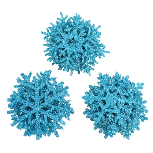 Housoutil 30 Stück Schneeflocken-aufkleber Kleidung Kleidung Stickerei Jeans Diy Schneeflocken-handwerk Zubehör Selbstklebende Flicken Für Bekleidungsstücke Schneeflocken-aufnäher Stoff Blue von Housoutil