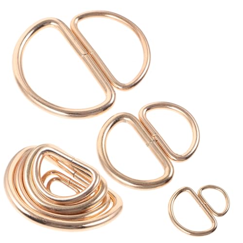 Housoutil 30 Stück Schwenkbarer Schlüsselanhänger Riemen Verstellbare Schnallen Feder-d-ring Karabinerhaken Schlüsselanhänger Verschluss Schlüsselanhängerhaken Schlüsselbundclip Eisen Golden von Housoutil