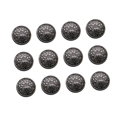 Housoutil 30 Stück Teiliges Hollow out Metallknöpfe für Diy Nähprojekte Langlebige Rostfreie Knöpfe für Kleidung Jacken Hüte und Mehr Schwarz von Housoutil