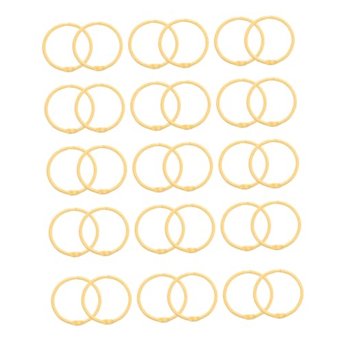 Housoutil 30 Stück Teiliges Metall Binder Rings in Gelb Robuste Offene Buchbinderinge für Schule Büro Scrapbook DIY Vielseitig Einsetzbar zur Papier Zubehörorganisation von Housoutil
