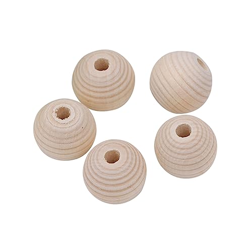 Housoutil 30 Stück Unfertige Holzperlen für Diy Armband und Halskettenherstellung Sicheres Material Einfache Handhabung von Housoutil