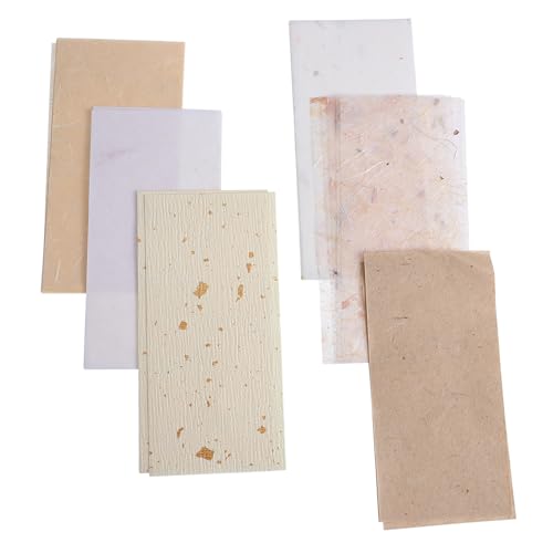 Housoutil 30 Stück Vintage handgeschöpftes Papier Junk-Journal-Zubehör DIY-Material Handwerk Scrapbooking Vintage-Tagebuchzubehör strukturiertes Papierpapierpapier das Papier von Housoutil
