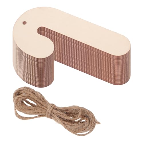 Housoutil 30 Stück Weihnachts-zuckerstangen-holzausschnitte, Unbehandeltes Holz, Zum Selbermachen, Hängeanhänger, Ornamente Mit Seilen Für Geburtstag, Hochzeit, Feiertage, Party-dekoration Housoutil 30 Stück Weihnachts-zuckerstangen-holzausschnitte, Unbehandeltes Holz, Zum Selbermachen, Hängeanhänger, Ornamente Mit Seilen Für Geburtstag, Hochzeit, Feiertage, Party-dekoration von Housoutil