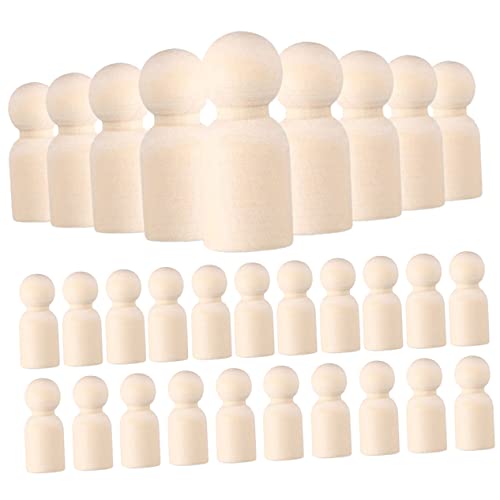 Housoutil 30 Stück kleiner Holzmann Herstellung unfertige Puppenkörper Miniatur Peg-Puppe Bausätze bastelset basteln für holzdeko Steckpuppen unvollendet DIY-Graffiti-Puppen Housoutil 30 Stück kleiner Holzmann Herstellung unfertige Puppenkörper Miniatur Peg-Puppe Bausätze bastelset basteln für holzdeko Steckpuppen unvollendet DIY-Graffiti-Puppen von Housoutil