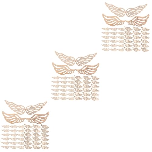 Housoutil 300 Stck. Holzscheiben Engel Flügel Unlackierte Holz Ausschnitte Diy Bastel für Kreative Dekorationen Geeignet für Hochzeiten Geburtstage und Mehr von Housoutil