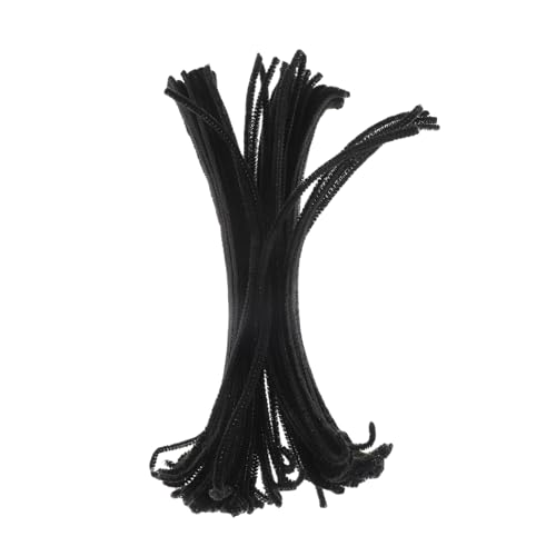 Housoutil 300 Stück Verdrehtes Stabmaterial Chenille-Stiele Bastelsets für DIY handgemachter Drehstab flauschige Stöcke basteln Kits DIY liefert Polyester Schwarz Housoutil 300 Stück Verdrehtes Stabmaterial Chenille-Stiele Bastelsets für DIY handgemachter Drehstab flauschige Stöcke basteln Kits DIY liefert Polyester Schwarz von Housoutil