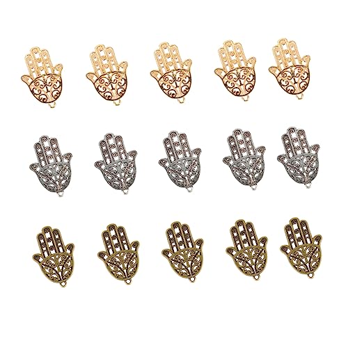 Housoutil 30Stücke DIY Vintage Hand Palm Anhänger Schmuckverschlüsse Antik Antik Kc für Halsketten und Armbänder Bastelset für DIY Schmuckprojekte Housoutil 30Stücke DIY Vintage Hand Palm Anhänger Schmuckverschlüsse Antik Antik Kc für Halsketten und Armbänder Bastelset für DIY Schmuckprojekte von Housoutil