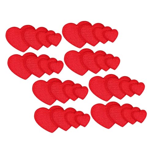 Housoutil 32 Stück Aufnäher Zum Aufbügeln Mit Herzmotiv Süße Valentinstags Aufnäher Hosen Applikation Valentinstags Dekorative Applikation Kleidungs von Housoutil