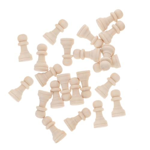 Housoutil 32 Stück Teiliges Holz Schachfiguren Unlackiert DIY Blank Design zum Bemalen Leicht Handhabbar Kompakte für Erwachsene Intellektuelles Brettspiel Zubehör Housoutil 32 Stück Teiliges Holz Schachfiguren Unlackiert DIY Blank Design zum Bemalen Leicht Handhabbar Kompakte für Erwachsene Intellektuelles Brettspiel Zubehör von Housoutil