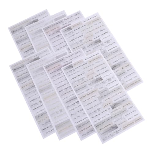 Housoutil 320 Stück Inspirierende Selbstklebende Aufkleber Wasserfeste Papierdekoration für Tagebücher Scrapbooking Notizbücher Bastelmaterialien für Kreative Projekte von Housoutil