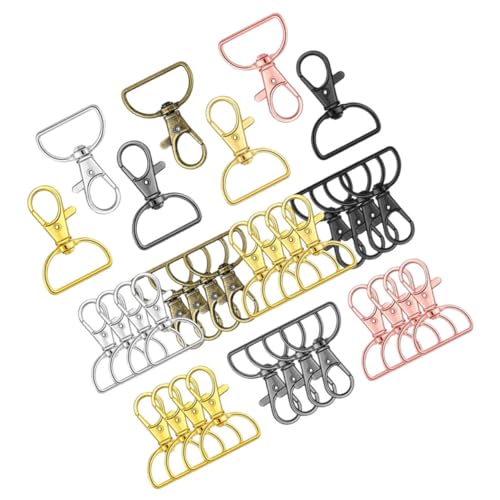 Housoutil 35 Stück bag hanger bastelmaterial halterung für handy handy-halterung handy halterungen Zubehör Carabiner Clip Schlüsselkette Schwenkringe Schlüsselschnalle Fallschnalle Metall von Housoutil