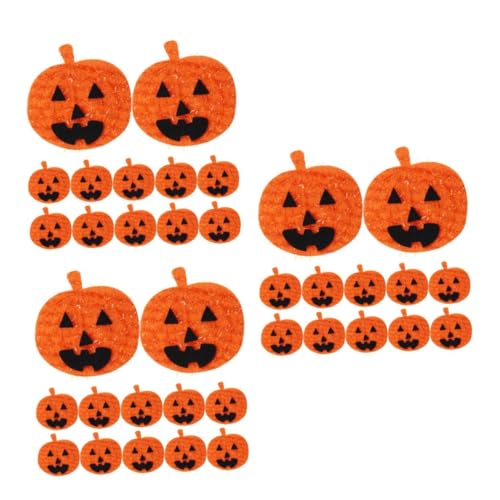 Housoutil 36 Stck. Teiliges Halloween Patch Kürbis Applikationen aus Vliesstoff DIY Aufnäher für Kleidung Rucksäcke und Dekoration Halloween Patches von Housoutil