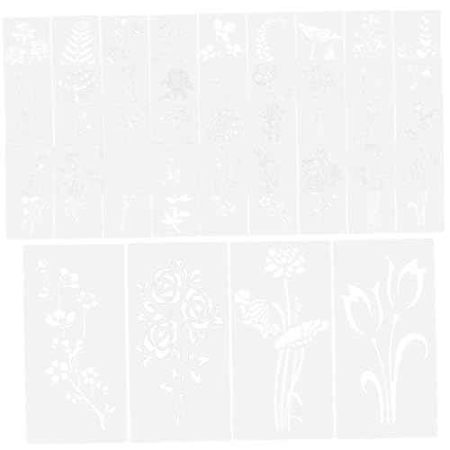 Housoutil 36 Stück Blumenmustervorlage Wiederverwendbare Blumenschablone Wiederverwendbare Schablonen Zum Malen Kompakte Malschablonen Praktische Malschablonen Blumenvorlage Das Haustier von Housoutil