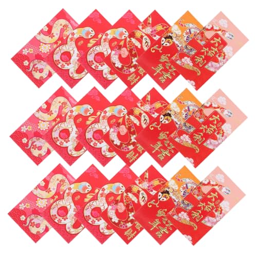 Housoutil 36 Stück Lai Feng rotes Paket chinesische hochzeit rote umschläge Frühling Festival Red Envelope Hochzeitsgeldumschläge Münzumschläge chinesische hochzeitsumschläge Papier von Housoutil