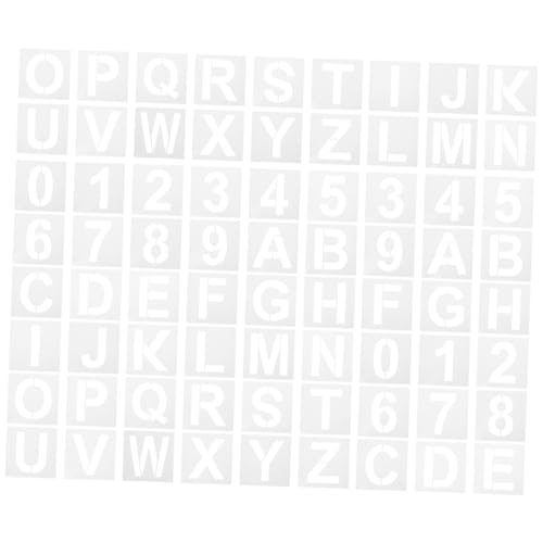 Housoutil 36 Stück Lehrvorlagen Buchstabenschablonen Schablonen Malschablonen Zum Malen Benutzerdefinierte Schablonen Malschablonen Buchstaben Vinyl Kleine Kalligraphieschablonen Hochzeit von Housoutil