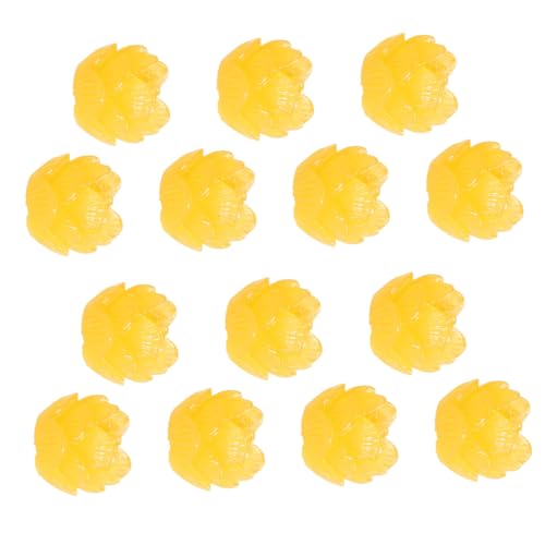 Housoutil 36 Stück Lotusperlen Vorhang Perlendekor Vorhang dekorative Perle Perlendekor für Türvorhänge Vorhangperle dekoratives Accessoire Handwerkskügelchen Harz Yellow von Housoutil