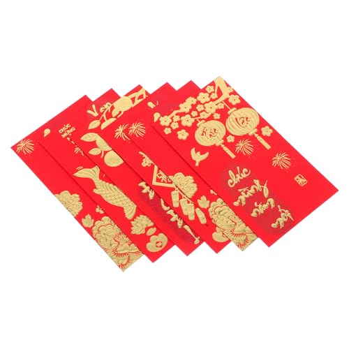 Housoutil 36 Stück Teiliges Vietnamesische Li Xi Umschläge Traditionelle Rote Frühlingsumschläge mit Goldenen Akzenten für Lunar Year Tet Geschenkverpackung Vielseitig für Familie und Housoutil 36 Stück Teiliges Vietnamesische Li Xi Umschläge Traditionelle Rote Frühlingsumschläge mit Goldenen Akzenten für Lunar Year Tet Geschenkverpackung Vielseitig für Familie und von Housoutil