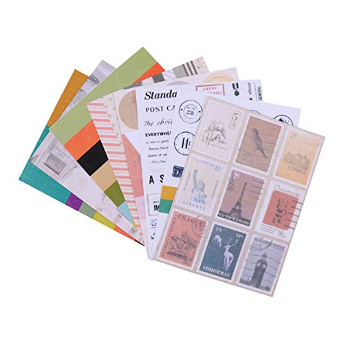 Housoutil 36 Stück Vintage Briefmarken Sticker Set Dekorative Aufkleber für Scrapbooking Journaling und Diy Projekte Selbstklebend und Leicht Ablösbar für Notizbücher und Housoutil 36 Stück Vintage Briefmarken Sticker Set Dekorative Aufkleber für Scrapbooking Journaling und Diy Projekte Selbstklebend und Leicht Ablösbar für Notizbücher und von Housoutil
