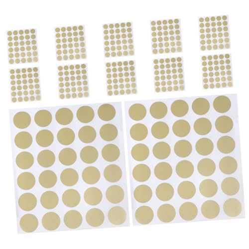 Housoutil 360 Stück Rubbellabel Gold Scratch Off Karten Selbstklebende Sticker Sticker Aufkleber für Gewinnspiele goldene Kreisaufkleber runde Aufkleber verlosen Papier Housoutil 360 Stück Rubbellabel Gold Scratch Off Karten Selbstklebende Sticker Sticker Aufkleber für Gewinnspiele goldene Kreisaufkleber runde Aufkleber verlosen Papier von Housoutil