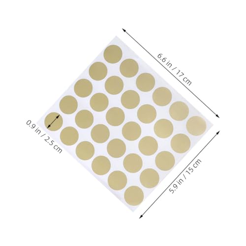 Housoutil 360 Stück Selbstklebende Runde Kratzaufkleber Goldfarbene Scratch Off Etiketten für Diy Gewinnspiele Belohnungskarten Hochzeitsspiele Kreative Rubbellose von Housoutil