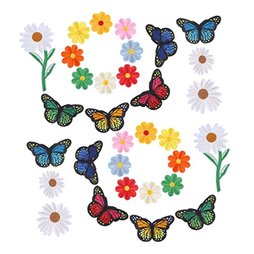Housoutil 39 Stück Blumen Schmetterling Aufnäher Bügelpatches für Kleidung Jeans Jacken Taschen Bunte Stickerei Applikationen zur Dekoration und Reparatur Housoutil 39 Stück Blumen Schmetterling Aufnäher Bügelpatches für Kleidung Jeans Jacken Taschen Bunte Stickerei Applikationen zur Dekoration und Reparatur von Housoutil