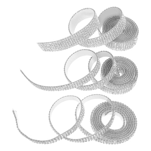 Housoutil 3Rollen Glitzernde Strassstreifen für Bastelprojekte Dekorative Aufkleber für Kleidung Schuhe Taschen und Mehr für DIY Dekorationen Housoutil 3Rollen Glitzernde Strassstreifen für Bastelprojekte Dekorative Aufkleber für Kleidung Schuhe Taschen und Mehr für DIY Dekorationen von Housoutil