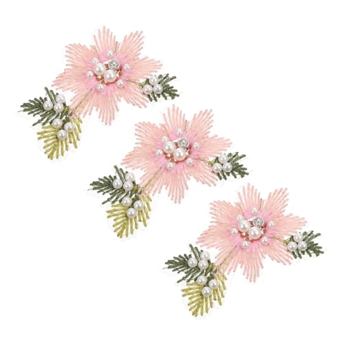 Housoutil 3 Stück Blumenform Patches Hautfreundliche Langlebige Applikationen für Selbstgemacht Kleidung Jeans Reparatur und Dekoration von Housoutil
