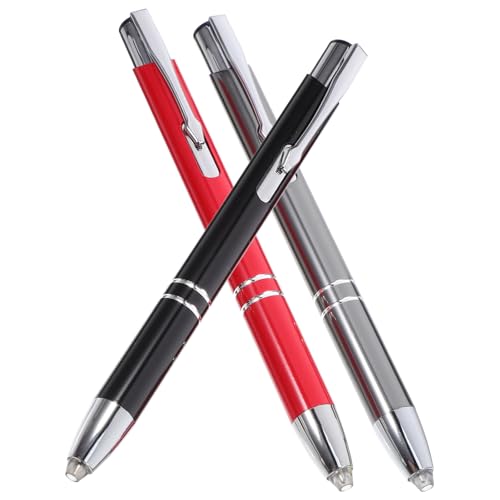 Housoutil 3Stücke LED Licht Kugelschreiber Metall Stift Mit Stylus Spitze Beleuchteter Schreibstift Für Krankenschwestern Für Dunkelheit von Housoutil