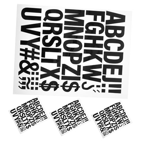 Housoutil 4 Blätter Bögen Bügelbuchstaben für Textilien Langlebige Heat Transfer Buchstaben und Vielseitige Iron Vinyl Patches für Kleidung Taschen Hüte DIY Dekoration von Housoutil
