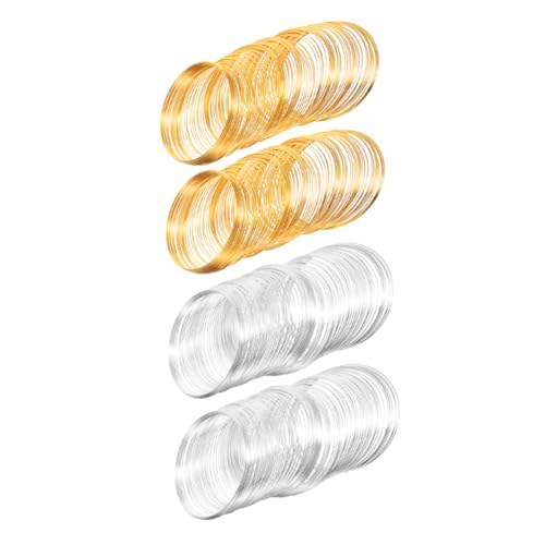 Housoutil 4 Rollen Armbänder Ringe Ohrringe Hochwertige Bastelmaterialien Gold Silber Windungen pro Rolle von Housoutil