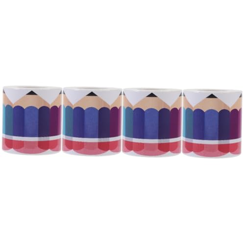 Housoutil 4 Rollen Bleistiftrand Aufkleber Tafel Für Pinnwand Streifen Pinnwand Aufkleber Gerollte Randleiste Austauschbare Randleiste Display Board Ränder Papier von Housoutil