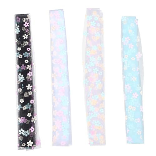 Housoutil 4 Rollen DIY Bastelband Schneidbares Geschenkband und Hochwertiges Tüllband für Projekte Hochzeiten und Festliche Dekorationen von Housoutil