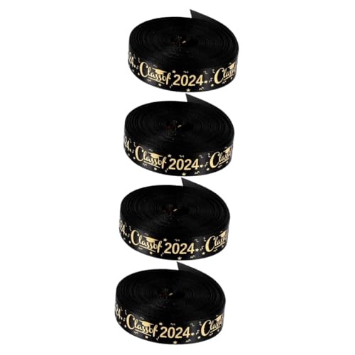 Housoutil 4 Rollen Goldenes Geschenkband Polyester Abschluss Dekorationsband zum Verpacken Schleifenbasteln Party Deko für Schulabschluss und Festlichkeiten Housoutil 4 Rollen Goldenes Geschenkband Polyester Abschluss Dekorationsband zum Verpacken Schleifenbasteln Party Deko für Schulabschluss und Festlichkeiten von Housoutil