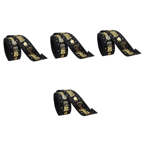 Housoutil 4 Rollen Graduation Satin Ribbon für Diy Bastelprojekte Yards für Geschenkverpackung Dekoration Schleifen und Kreative Anwendungen Glänzendes Design für Besondere Anlässe von Housoutil