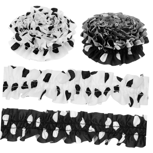 Housoutil 4 Rollen Rüschenstoffstreifen Bänder zum Basteln Rüschenband dünnes Band Gerüschter Faltenbesatz Doppelter Faltenbesatz haarschmuck Rüschenbesatz zum Nähen Randbeschnitt Chiffon Housoutil 4 Rollen Rüschenstoffstreifen Bänder zum Basteln Rüschenband dünnes Band Gerüschter Faltenbesatz Doppelter Faltenbesatz haarschmuck Rüschenbesatz zum Nähen Randbeschnitt Chiffon von Housoutil