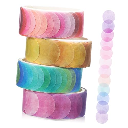 Housoutil 4 Rollen Washi Tape Fruchtige Hard Candy Sticker Selbstklebendes Deko Klebeband für Scrapbooking Journaling und Diy Projekte Frisch und für Kreative Bastelarbeiten von Housoutil