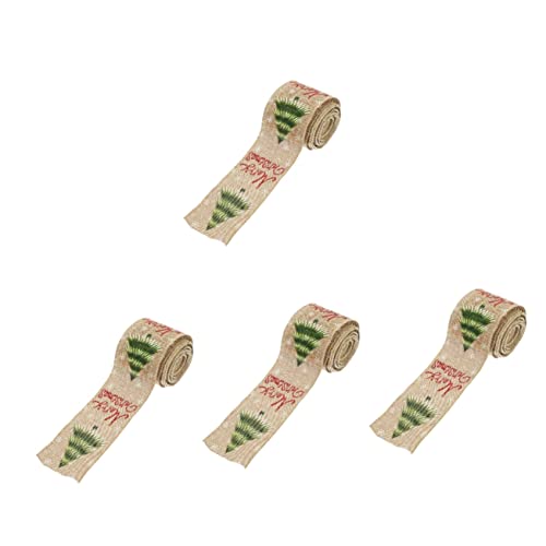 Housoutil 4 Rollen Weihnachtliches Geschenkband aus Langlebig und Flexibel DIY Schleifenband für Weihnachtsbaumdekoration und Festliche Bastelprojekte Attraktives Leicht und Handlich Housoutil 4 Rollen Weihnachtliches Geschenkband aus Langlebig und Flexibel DIY Schleifenband für Weihnachtsbaumdekoration und Festliche Bastelprojekte Attraktives Leicht und Handlich von Housoutil