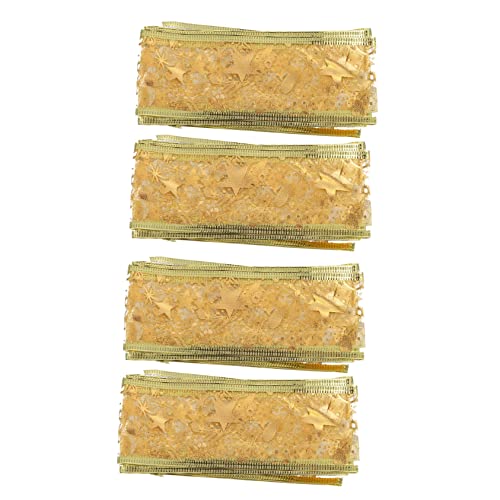 Housoutil 4 Rollen Weihnachtsband Transparent mit Goldenen Sternen Dekoratives Geschenkband für Basteln Verpacken und Weihnachtsdeko Vielseitig Einsetzbar Langlebig und Leicht Housoutil 4 Rollen Weihnachtsband Transparent mit Goldenen Sternen Dekoratives Geschenkband für Basteln Verpacken und Weihnachtsdeko Vielseitig Einsetzbar Langlebig und Leicht von Housoutil