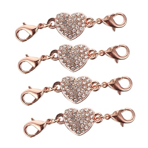 Housoutil 4 STÜCKE Teiliges Herzförmiger Schmuckverschluss mit Strass DIY Verschlüsse für Halsketten Armbänder und Fußkettchen Einfache Montage Langlebiges Rosegoldfarben zum Schmuck Housoutil 4 STÜCKE Teiliges Herzförmiger Schmuckverschluss mit Strass DIY Verschlüsse für Halsketten Armbänder und Fußkettchen Einfache Montage Langlebiges Rosegoldfarben zum Schmuck von Housoutil