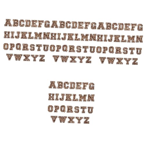 Housoutil 4 Sätze Buchstaben-patch Flicken Für Bekleidung Transfers Aufbügeln Stoffbuchstaben Aufbügeln Flicken Buchstaben Aufbügeln Briefe Für Kleidung Flanell Hellbraun 26 Stücke * 4 von Housoutil