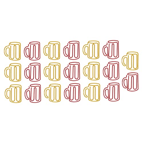 Housoutil 4 Sätze Büroklammer Winzig Geformt Cup-clips Beschichtet Rosa Schulmaterial Für Zu Hause Papierclips Praktische Papierklammern Neuartige Papierklammern Legierung 20 Stück * 4 von Housoutil