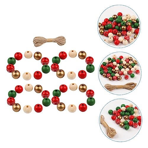 Housoutil 4 Sätze Bunte Holzperlen mit Juteseil DIY Holzperlen für Schmuckherstellung Armbänder Basteln für Heimdeko und Weihnachtsgirlanden Housoutil 4 Sätze Bunte Holzperlen mit Juteseil DIY Holzperlen für Schmuckherstellung Armbänder Basteln für Heimdeko und Weihnachtsgirlanden von Housoutil